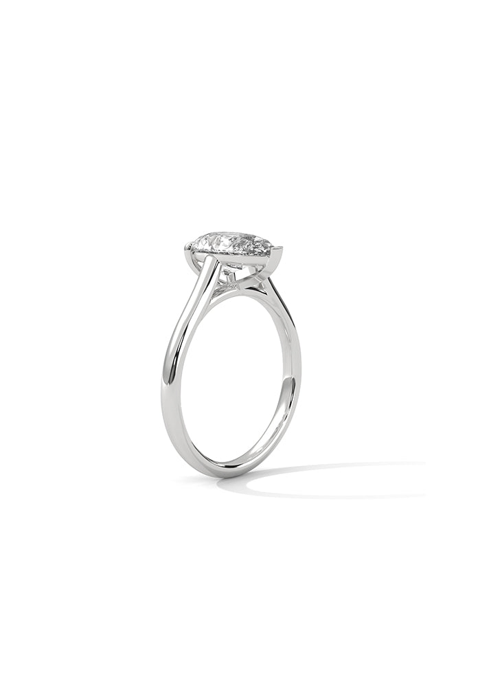 Pear Cut Solitaire Ring-Cat0160