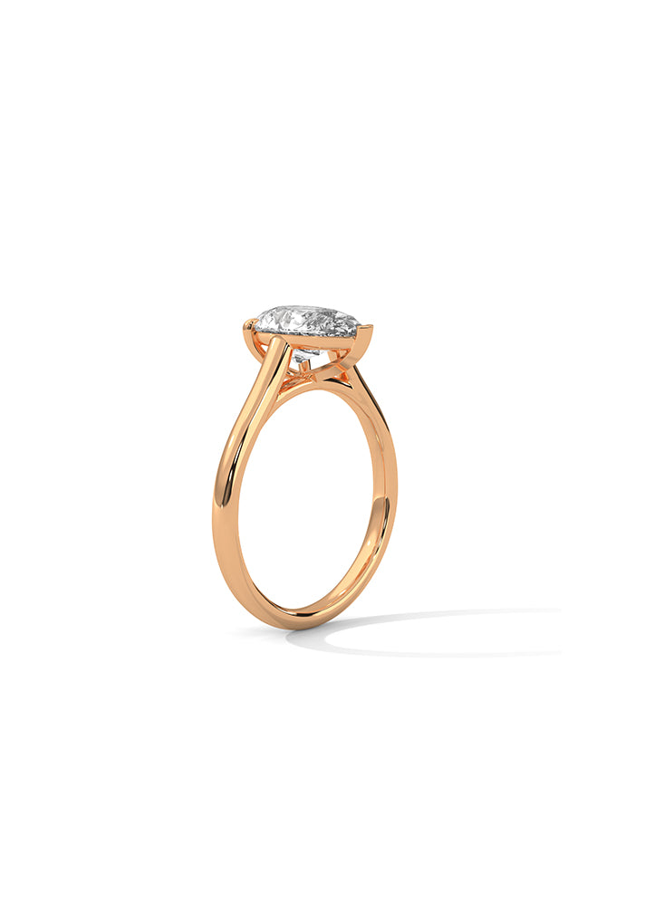 Pear Cut Solitaire Ring-Cat0160