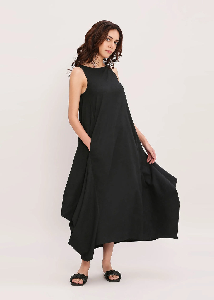 Black Vari Cotton Dress