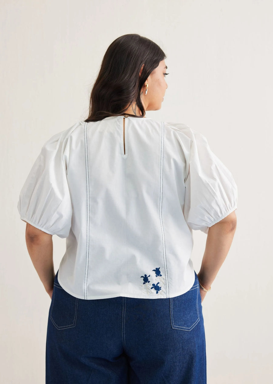 Sea Breeze Organic Cotton White Top