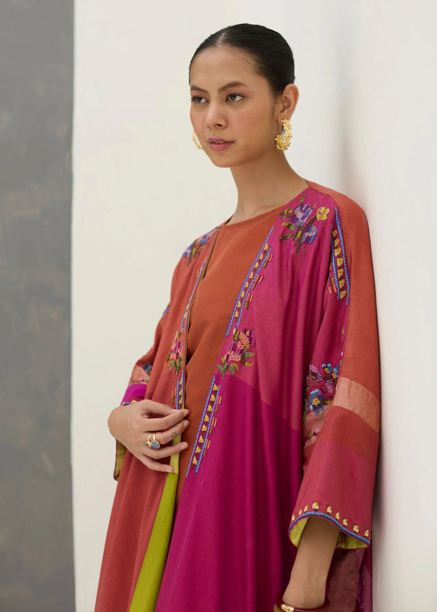 Darri Hand-Embroidered Overlay - Rose