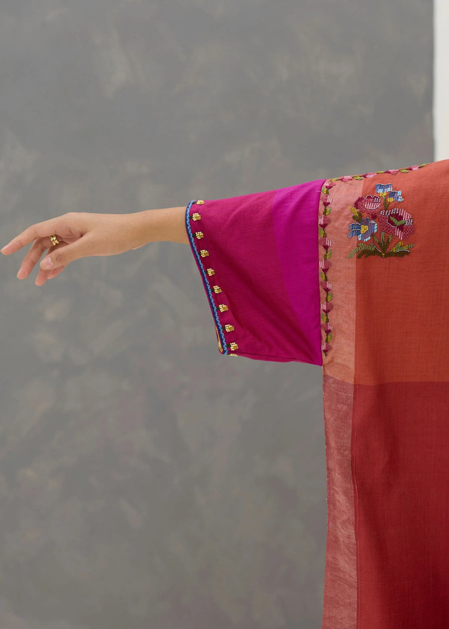 Darri Hand-Embroidered Overlay - Rose