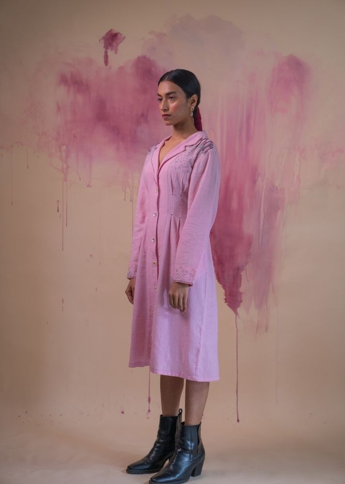 Phosphene Button-Down Dress