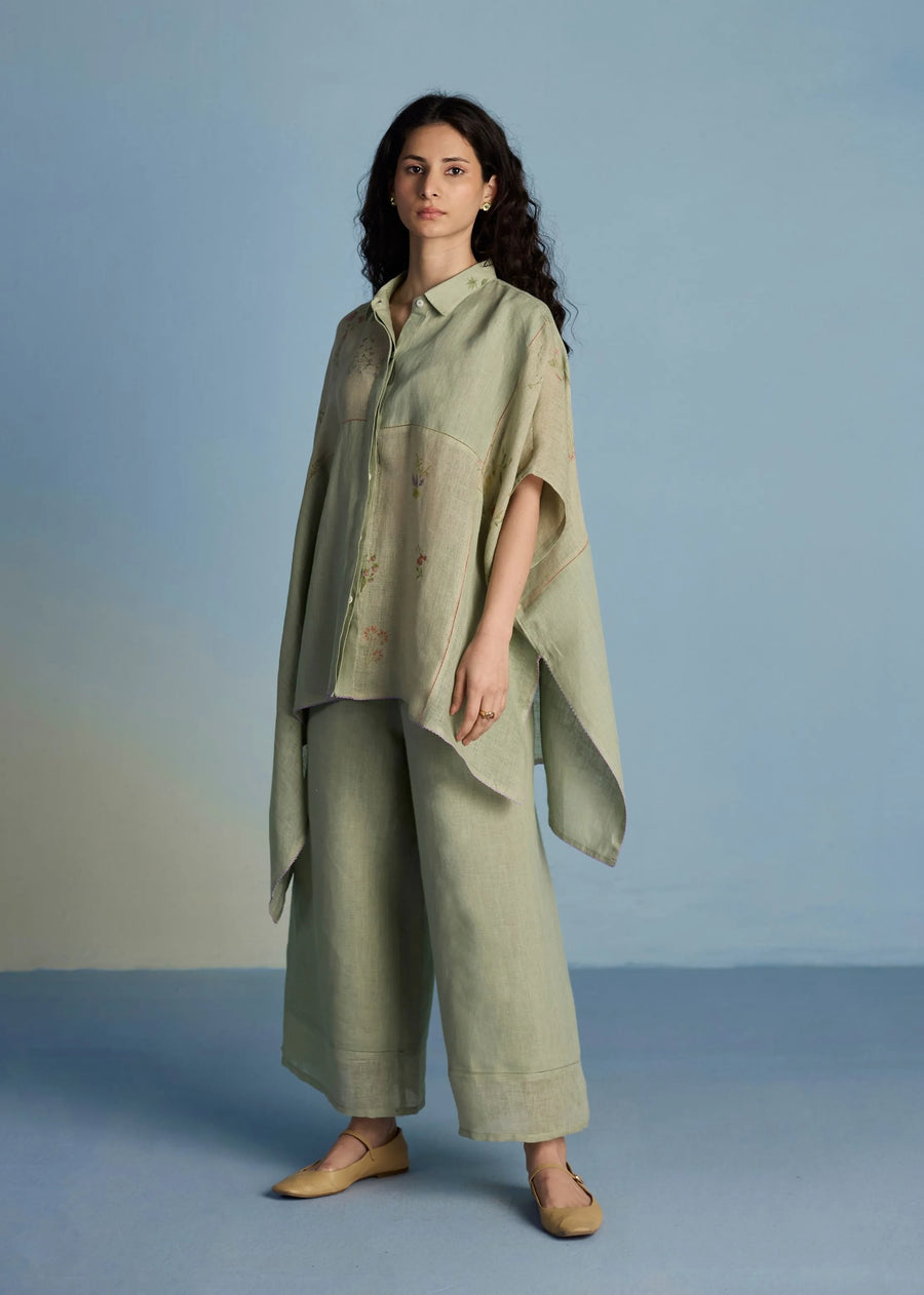 Osho Patchwork Kaftan Co-Ord Set-Mint