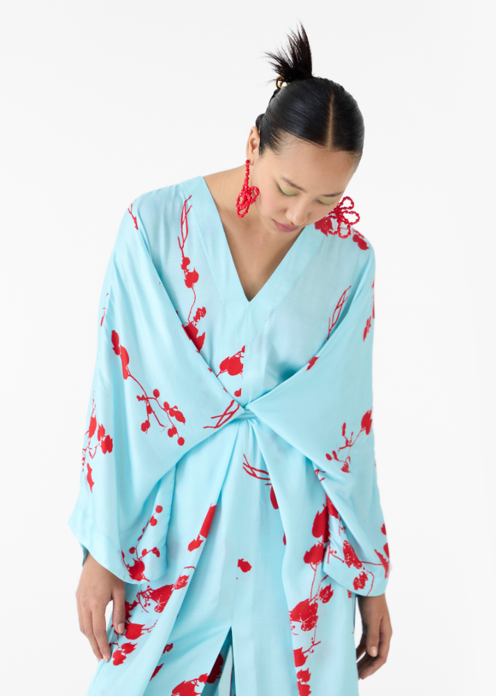 Baby Sakura Kimono Dress & Pants Co-Ord