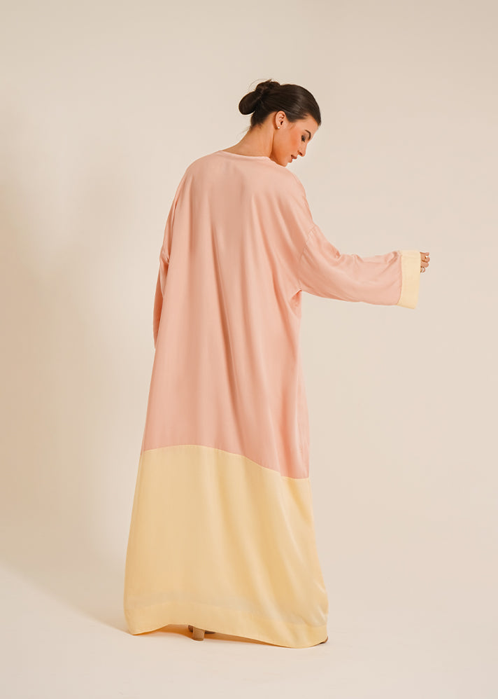 Lara Dual  Rose Abaya &Laila  Butter Slip