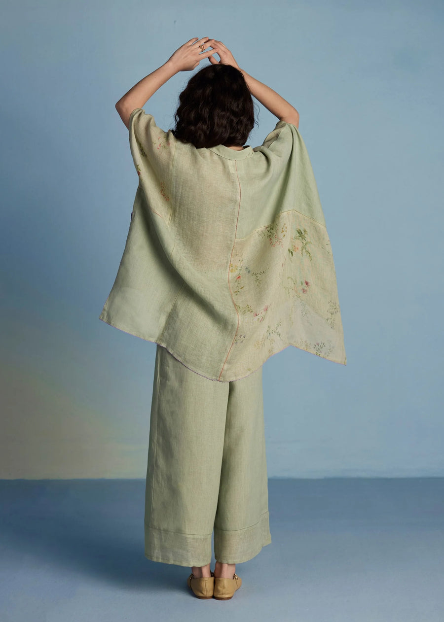 Osho Patchwork Kaftan Co-Ord Set-Mint