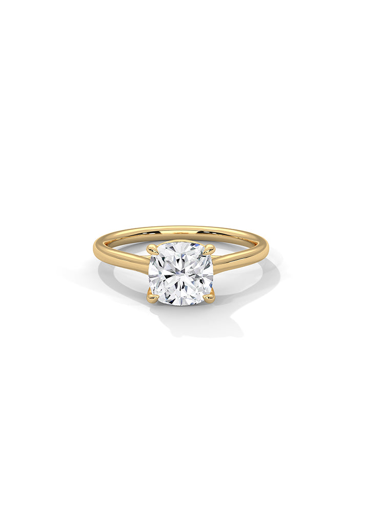 Product image of Yellow Gold, White Gold, Rose Gold 18K gold ring  with Ethically Lab Grown Diamonds Round Solitaire Ring-Cat0106, curated by Only Ethikal