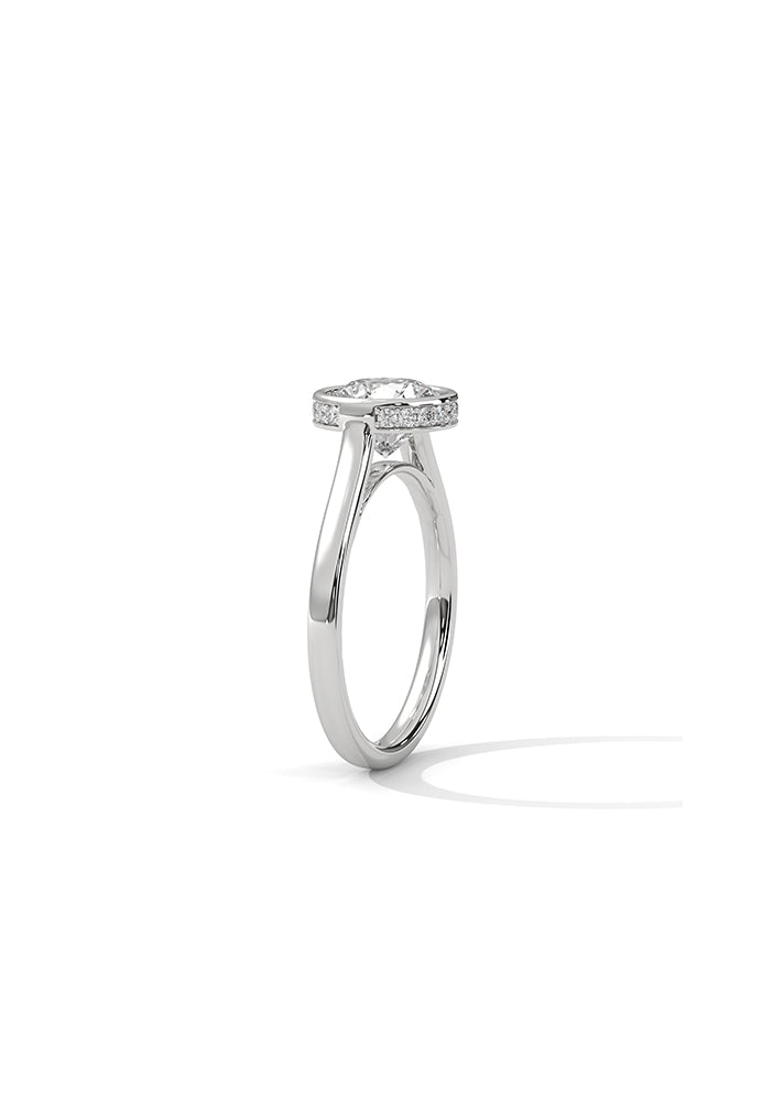 Solitaire Ring With 18 Diamonds-Cat0127