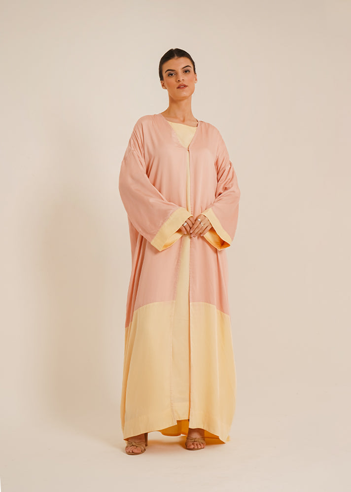 Lara Dual  Rose Abaya &Laila  Butter Slip