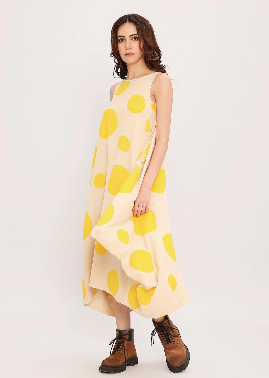 Capsule Edit Hand Block Printed Polka Vari Dress