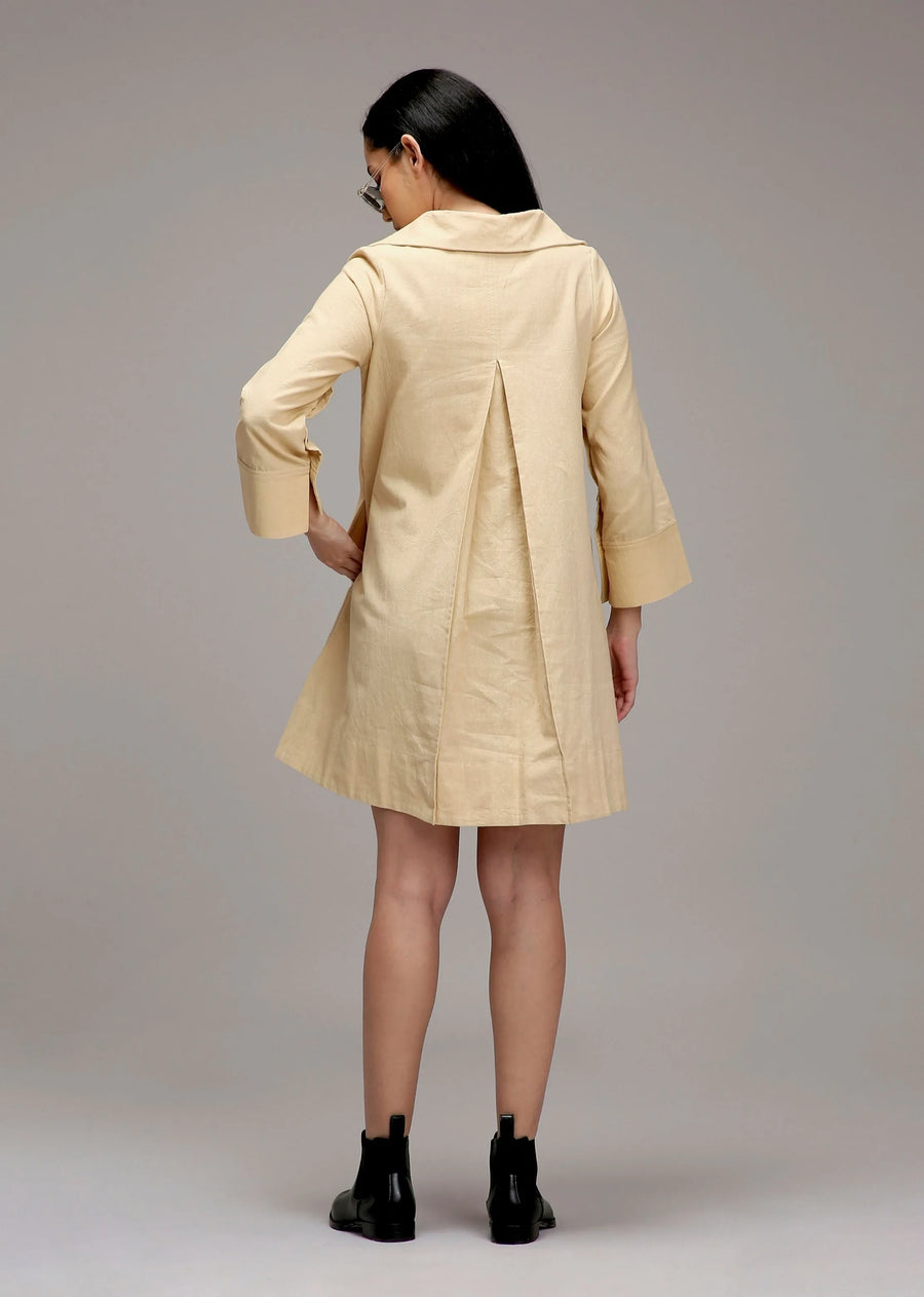 Egg-Shell A-Line Shift Dress
