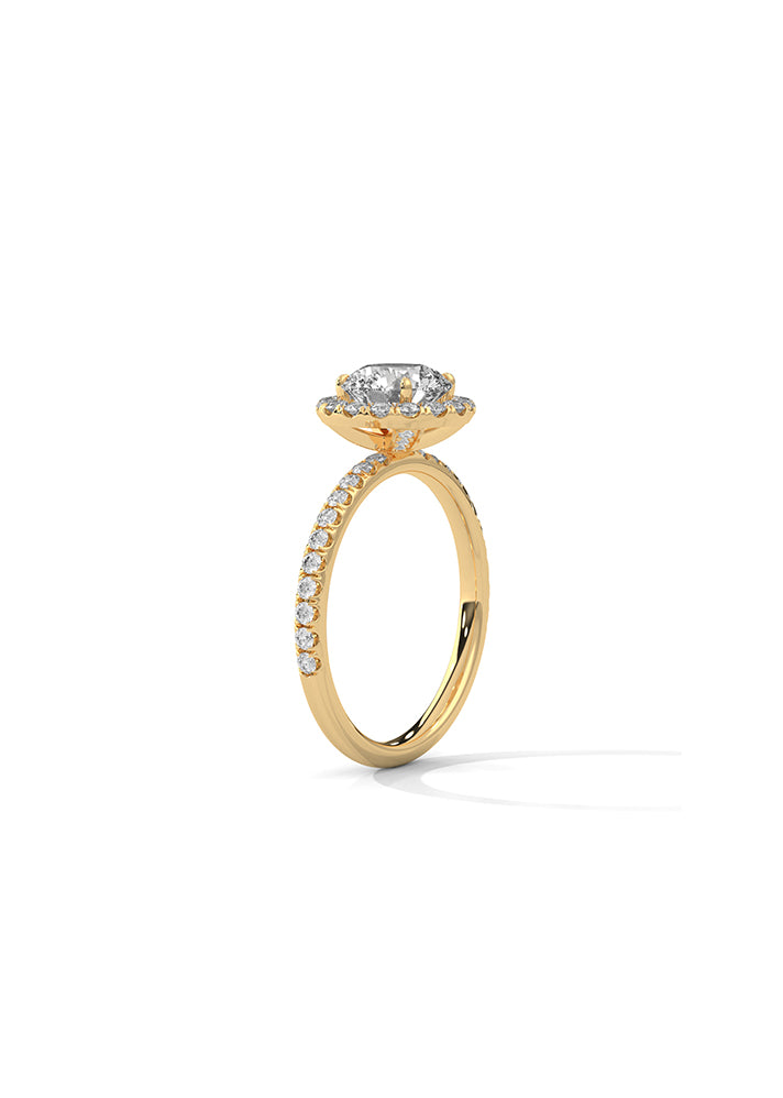 Solitaire Ring With 50 Diamonds-Cat0171