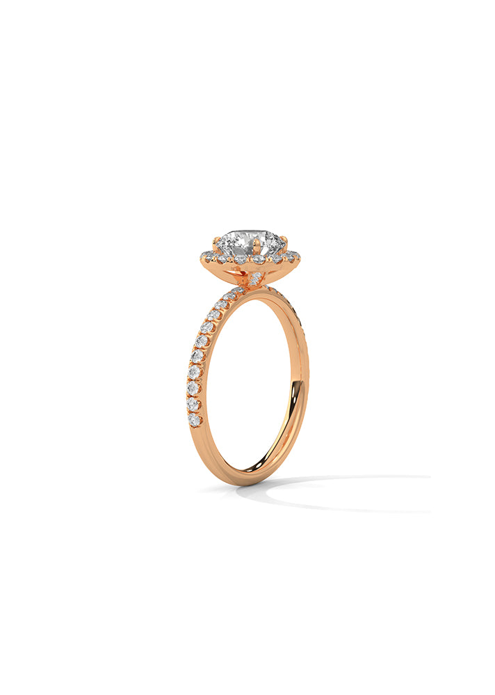 Solitaire Ring With 50 Diamonds-Cat0171