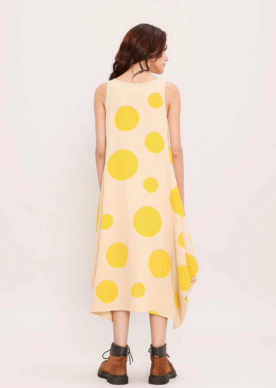 Capsule Edit Hand Block Printed Polka Vari Dress