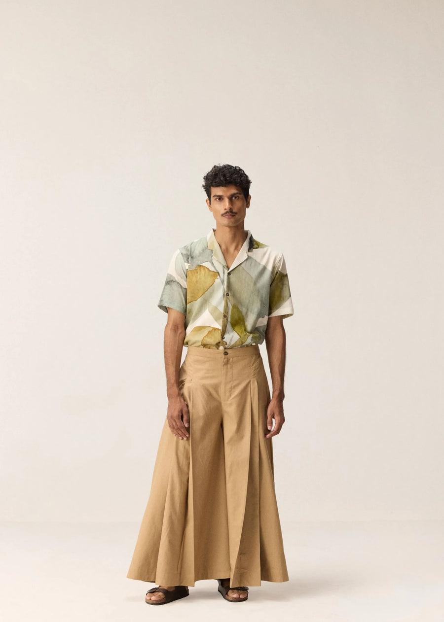 A Model Wearing Beige Cotton Sand Drift Pants, curated by Only Ethikal