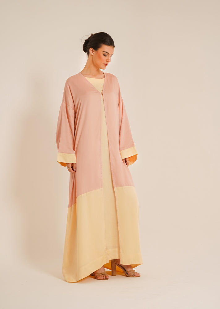 Lara Dual  Rose Abaya &Laila  Butter Slip