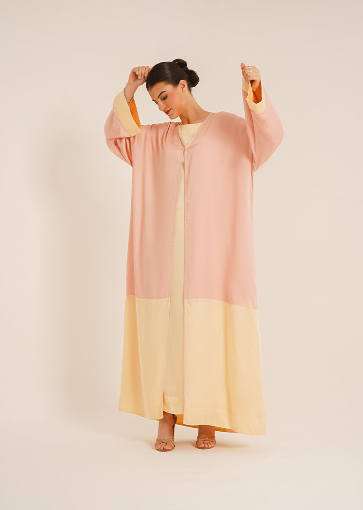 Lara Dual  Rose Abaya &Laila  Butter Slip