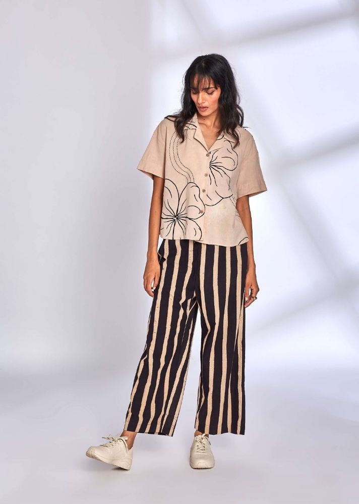 A Model Wearing Multicolor Cotton Meadow Co-Ord Set, curated by Only Ethikal