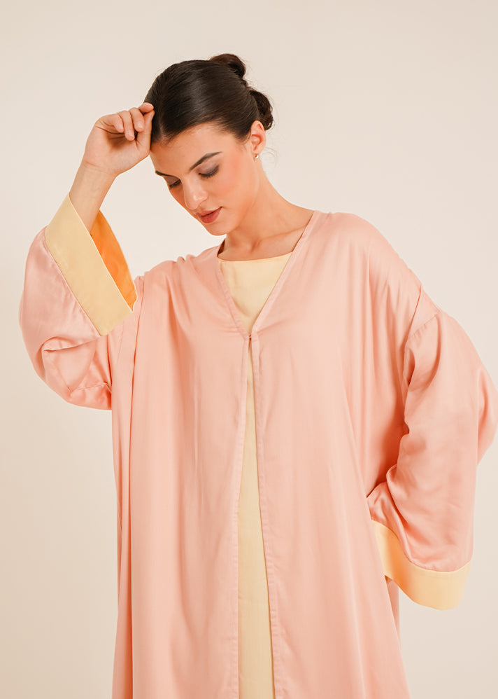 Lara Dual  Rose Abaya &Laila  Butter Slip