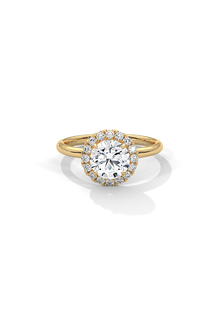 Solitaire Ring With 16 Diamonds-Cat0175