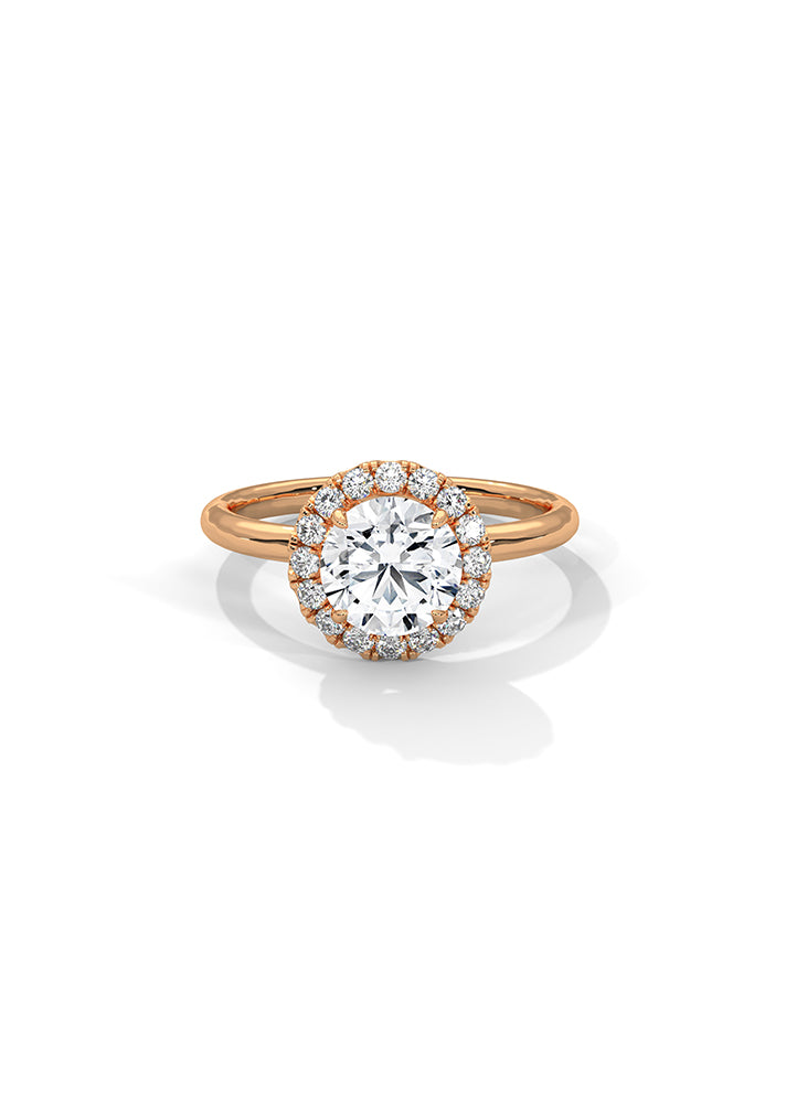 Solitaire Ring With 16 Diamonds-Cat0175