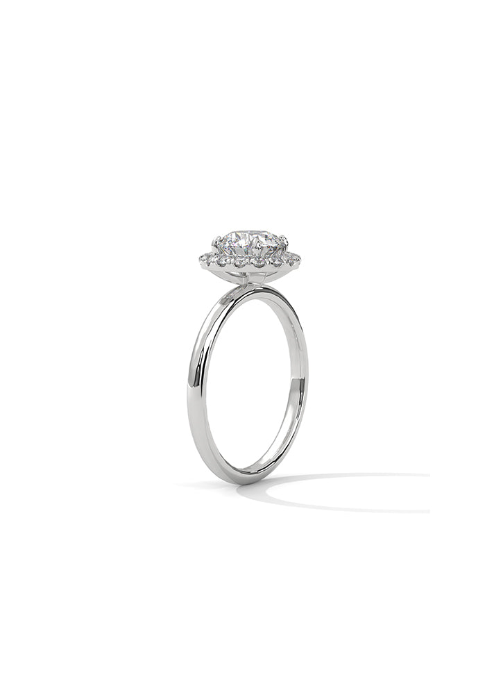 Solitaire Ring With 16 Diamonds-Cat0175