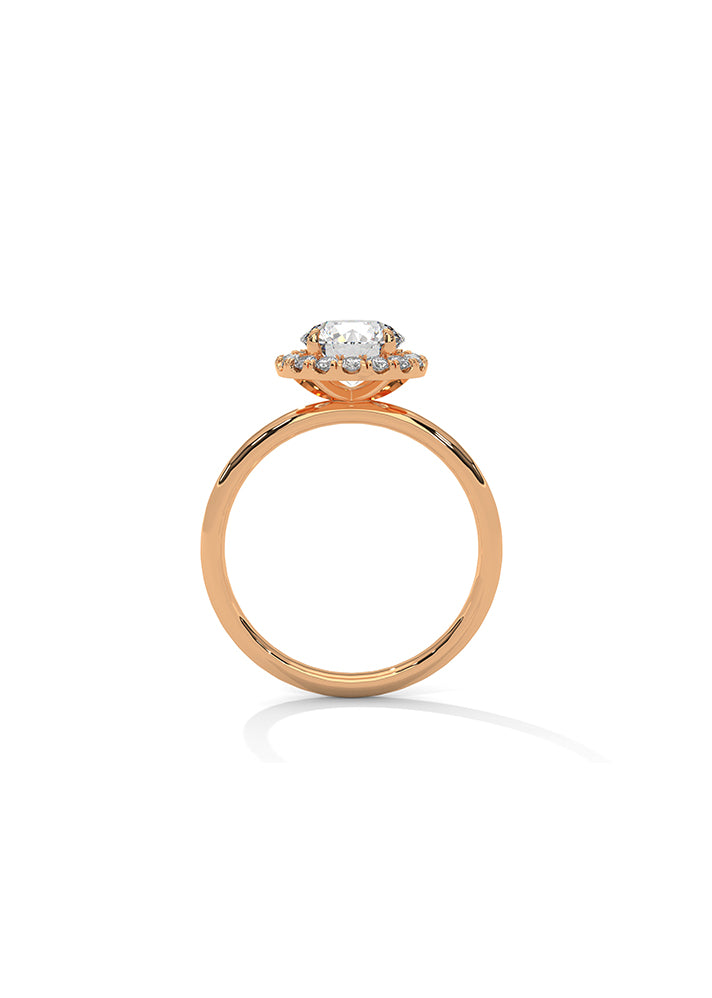 Solitaire Ring With 16 Diamonds-Cat0175