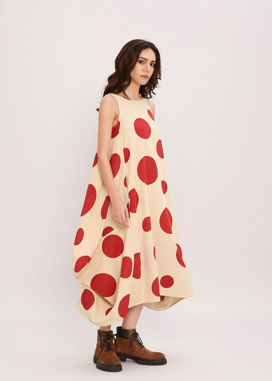 Capsule Edit Hand Block Printed Polka Vari Dress