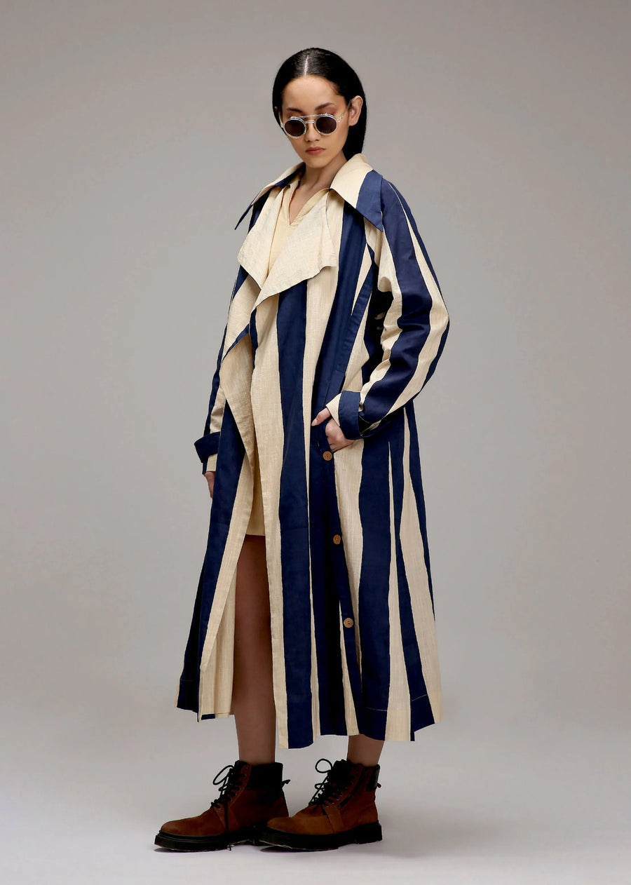 Egg-Shell Jacket & A-Line Shift Dress Set (2 Pcs)