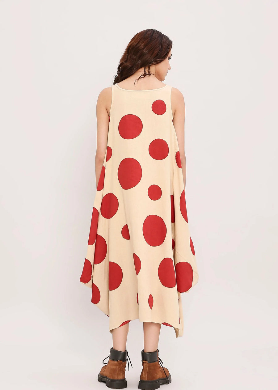 Capsule Edit Hand Block Printed Polka Vari Dress