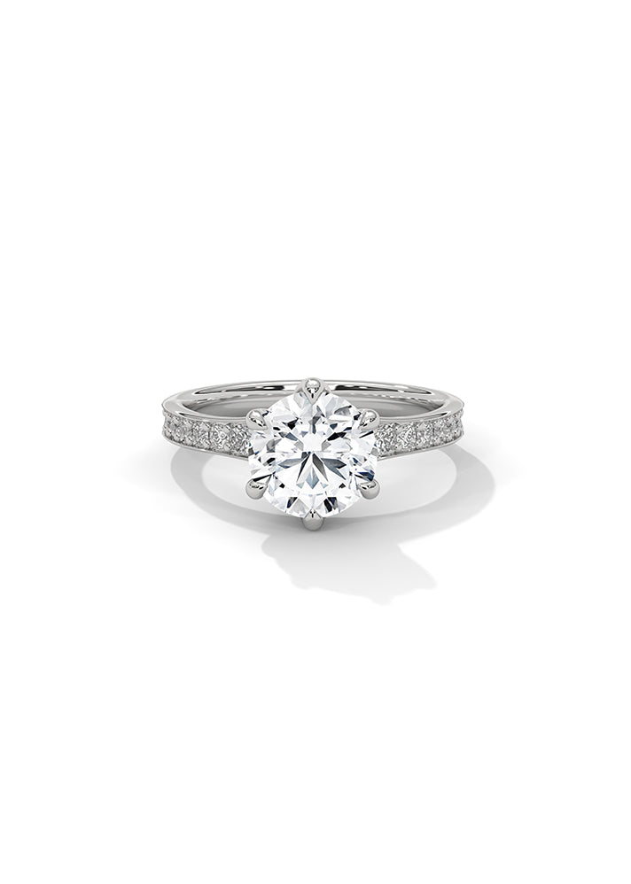 Solitaire Ring With 22 Diamonds-Cat0178