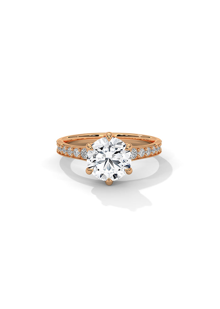 Solitaire Ring With 22 Diamonds-Cat0178