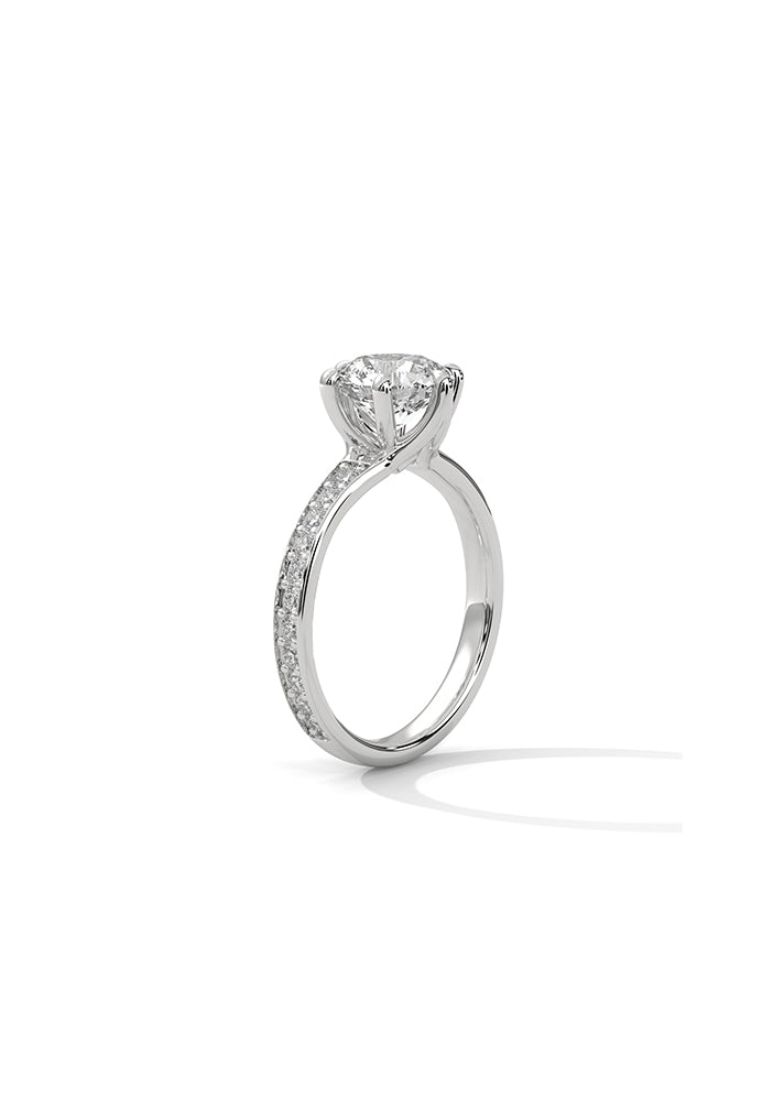 Solitaire Ring With 22 Diamonds-Cat0178