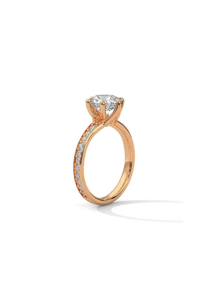 Solitaire Ring With 22 Diamonds-Cat0178