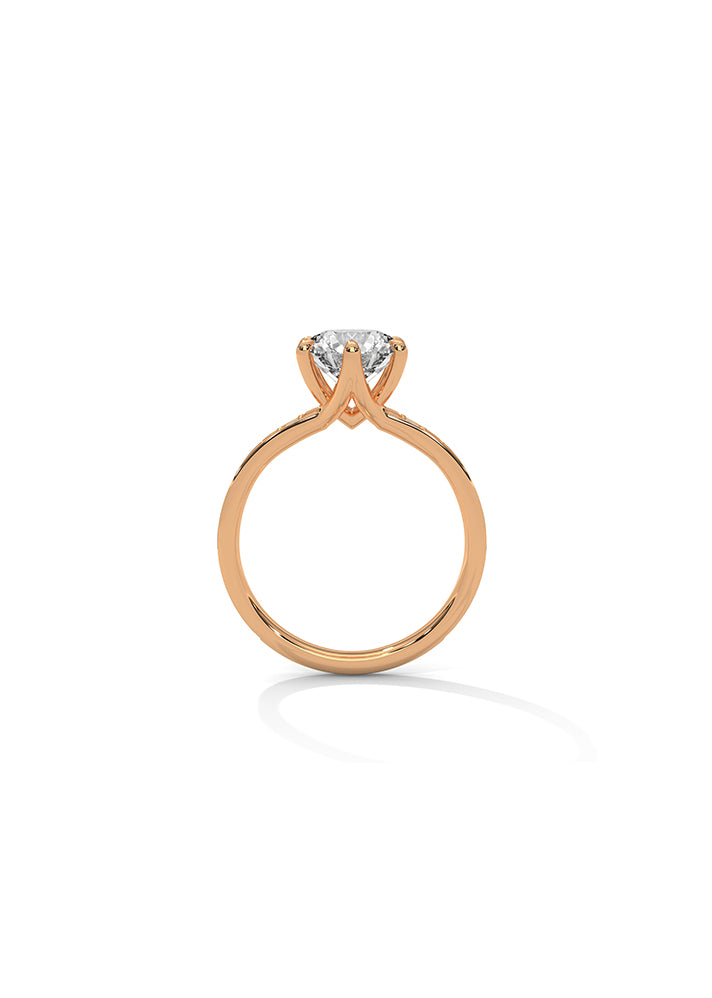 Solitaire Ring With 22 Diamonds-Cat0178