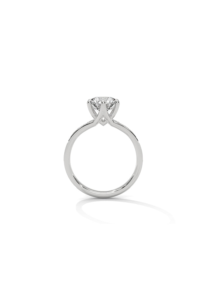 Solitaire Ring With 22 Diamonds-Cat0178