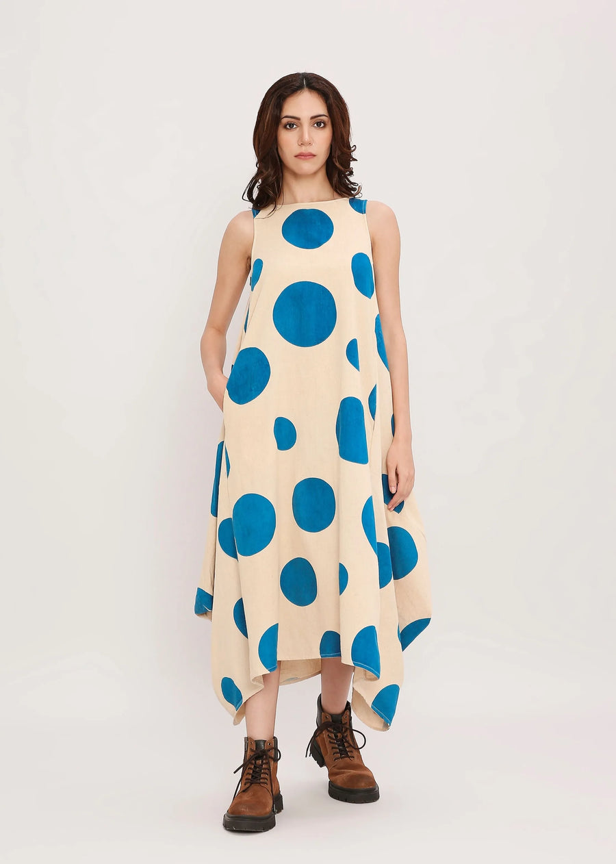 Capsule Edit Hand Block Printed Polka Vari Dress