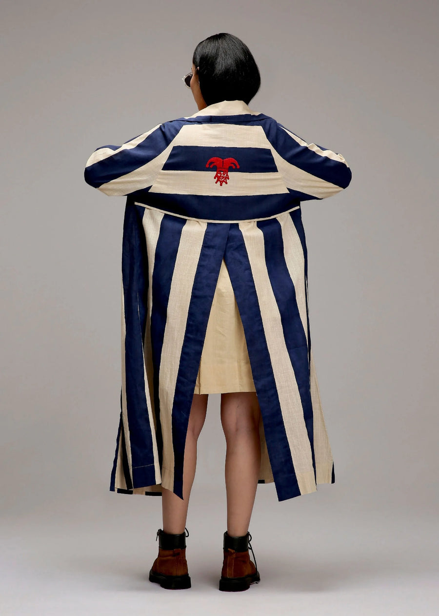 Egg-Shell Jacket & A-Line Shift Dress Set (2 Pcs)