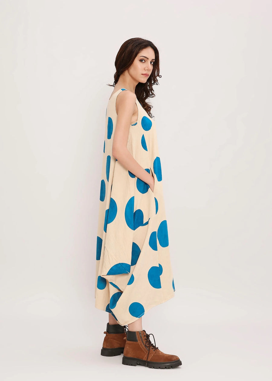Capsule Edit Hand Block Printed Polka Vari Dress