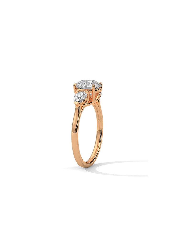 Three Solitaire Ring-Cat0107