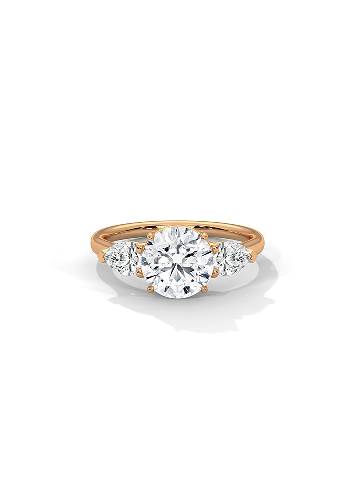 Three Solitaire Ring-Cat0107