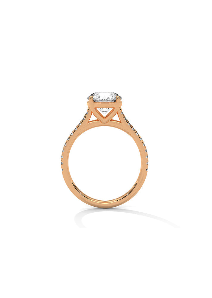 Solitaire Ring With 22 Diamonds-Cat0124