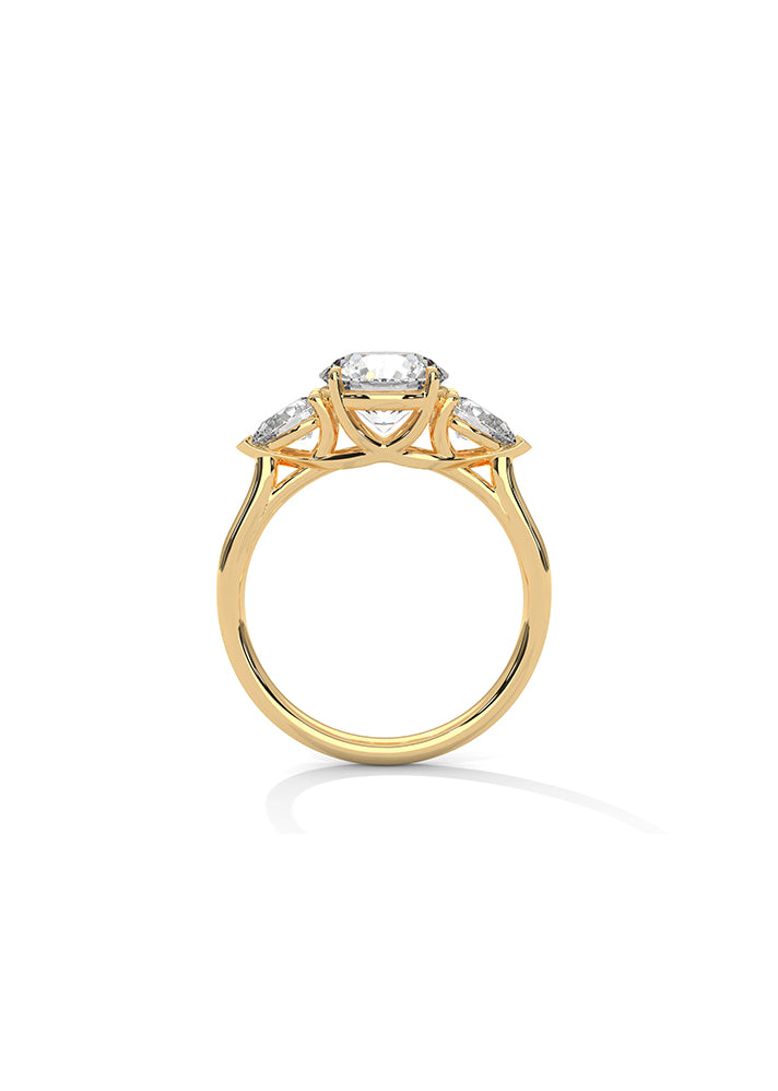 Three Solitaire Ring-Cat0107