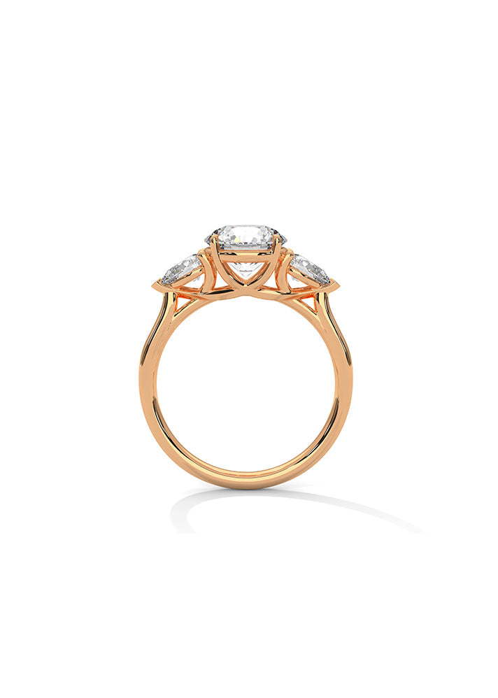 Three Solitaire Ring-Cat0107