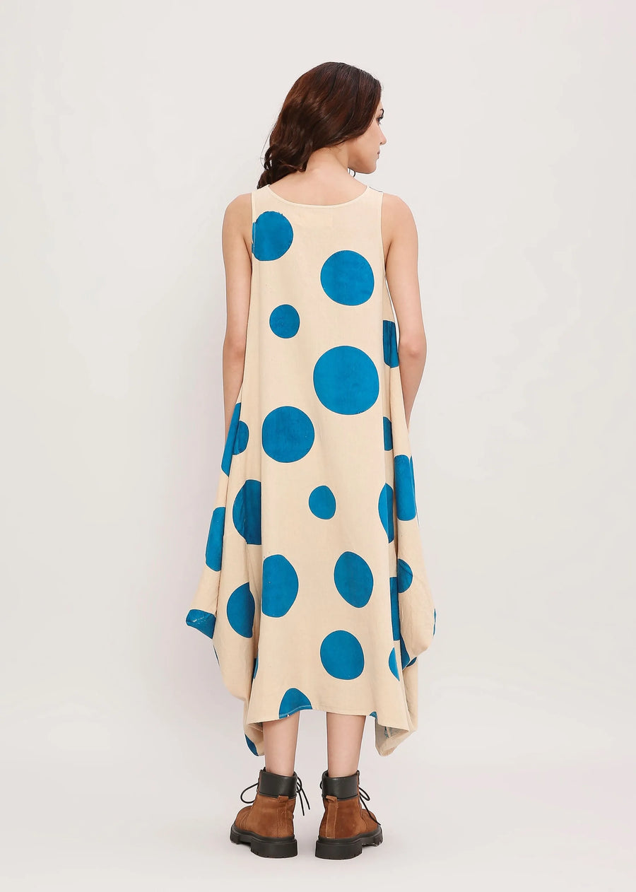 Capsule Edit Hand Block Printed Polka Vari Dress