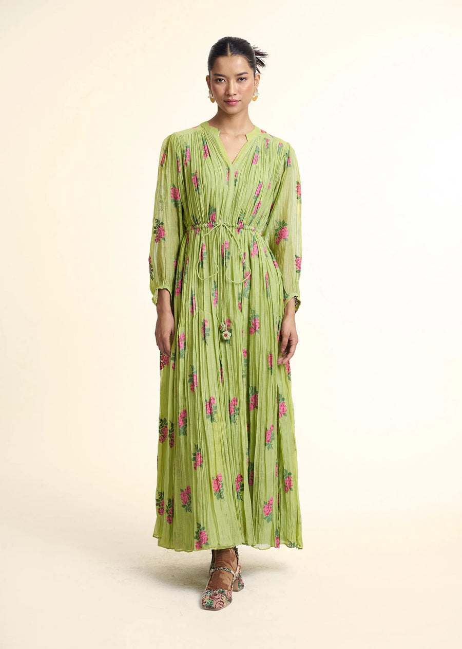 Leaf Green Rue Dress