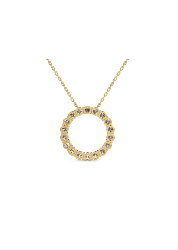 Product image of Yellow Gold, White Gold, Rose Gold 18K gold set with Etically Lab Grown Diamonds Diamond Band Neckpiece, curated by Only Ethikal