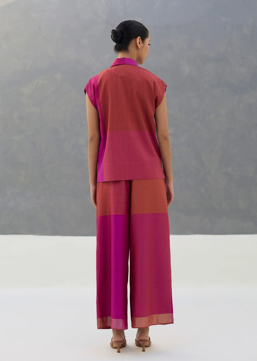 Aana Eri Silk Co-Ord Set - Rose