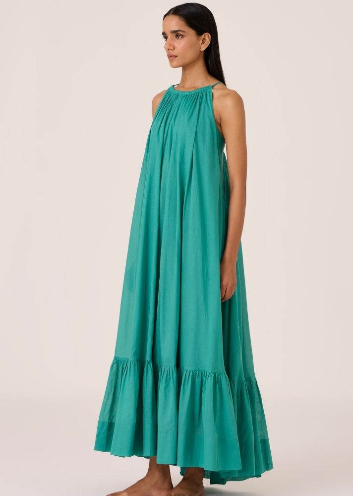 Naiara Cyan Maxi Dress